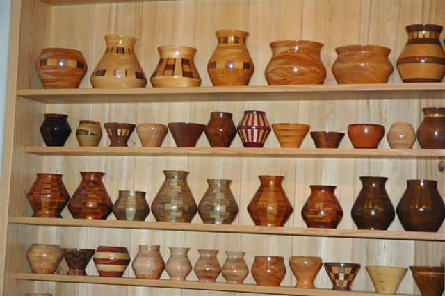 Segmented Plates left and Segmented Vases and Vase Collection.